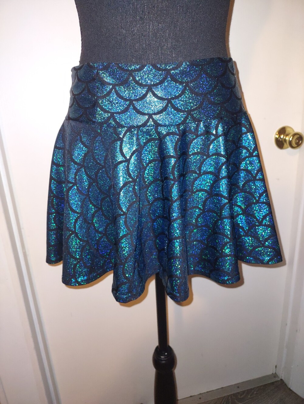 Mermaid Scale Rave Mini Skirt - Picture 6 of 12